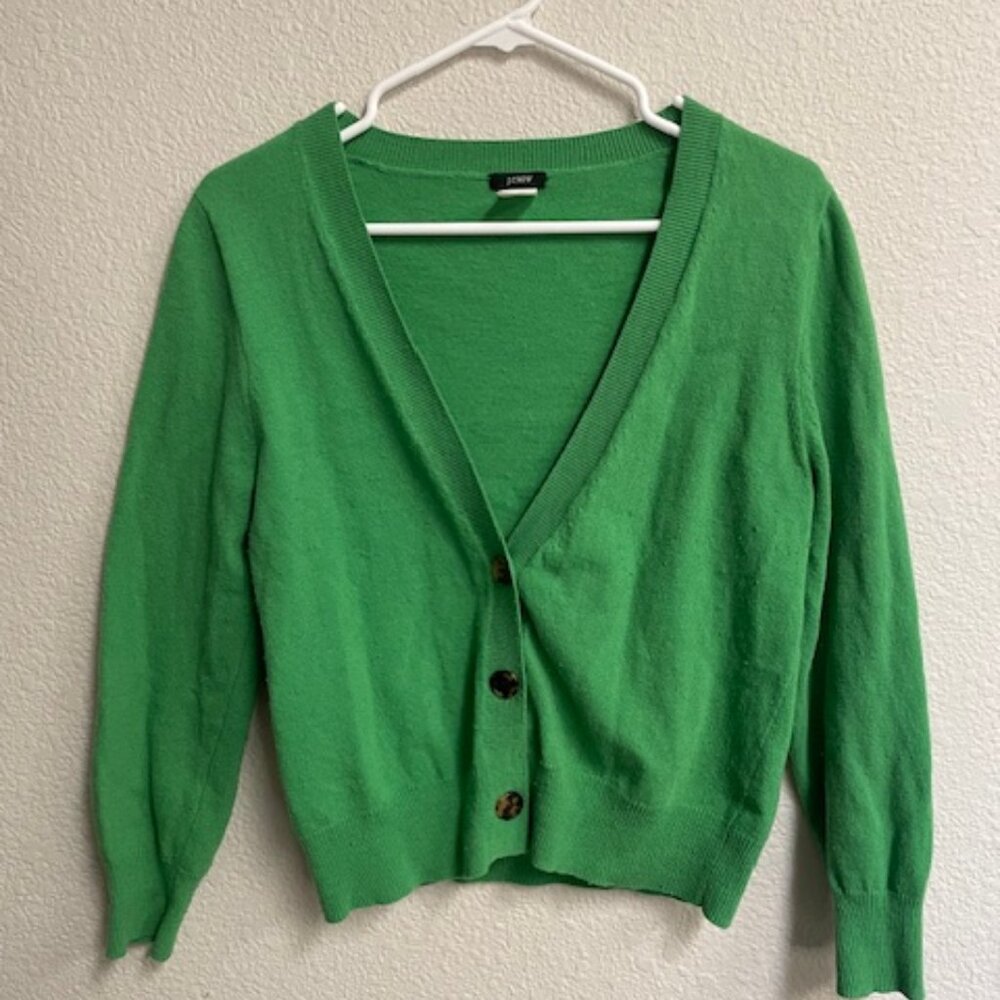 J. Crew Green Women's Cardigan Sweater